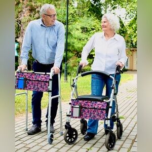 Supregear Floral Multi-Color Walker /Wheelchair Multipurpose Bag • EUC